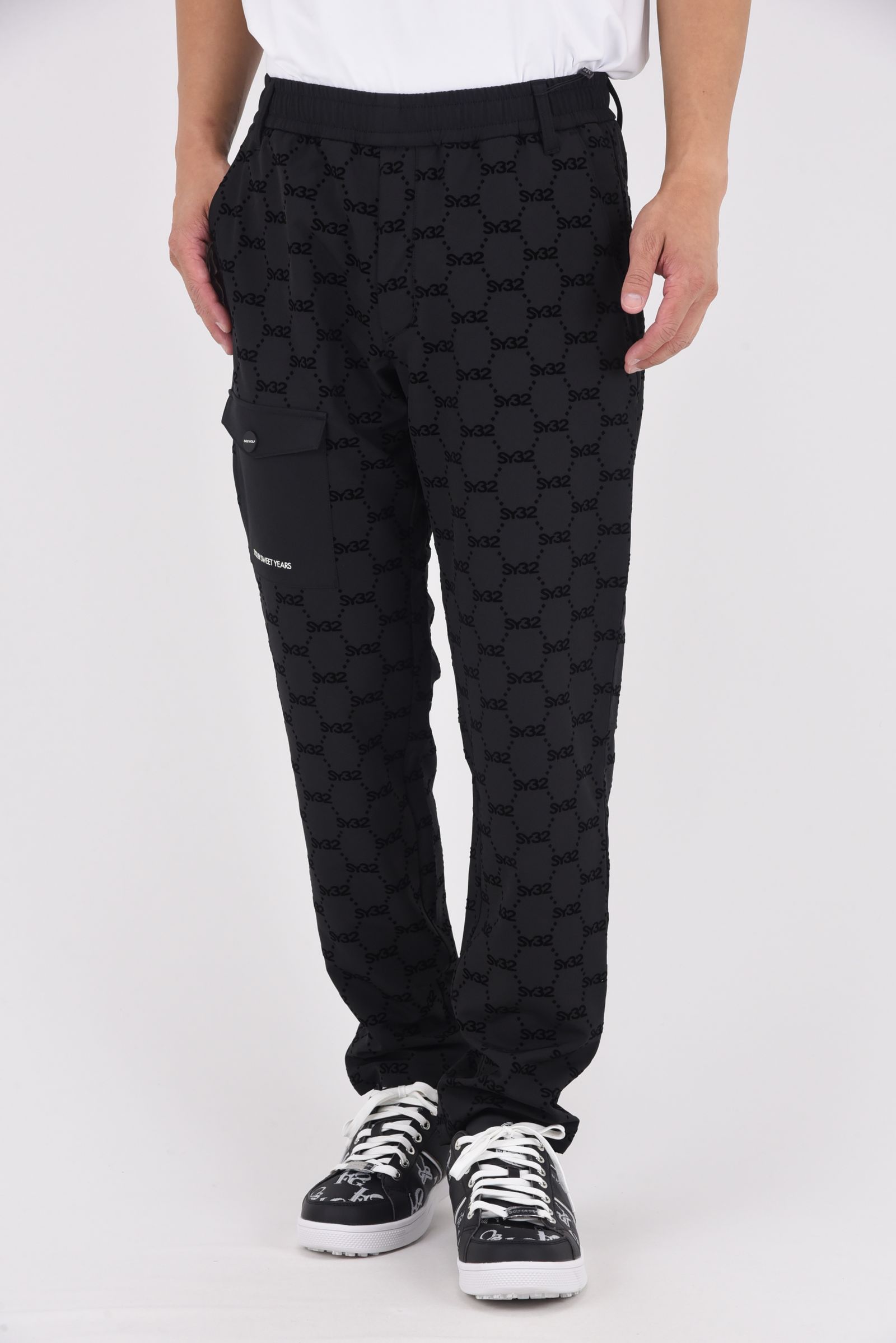 【25AW】 FLOCKY STRETCH LONG PANTS / フロッキーストレッチ ロングパンツ (ブラック)