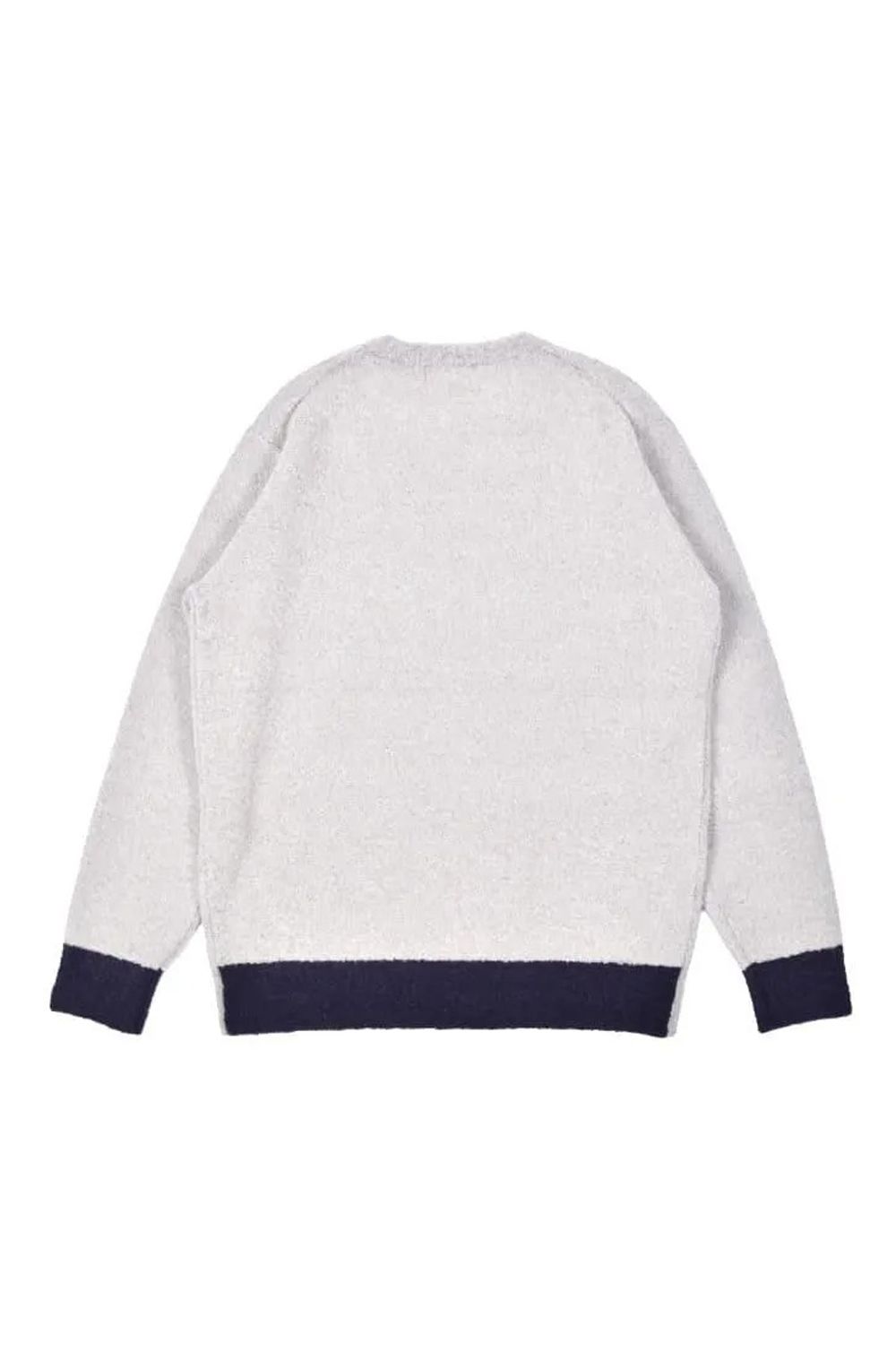 【26AW】 ACCENT BOUCLE KNIT / アクセントリブ ブークレニット (グレー)*