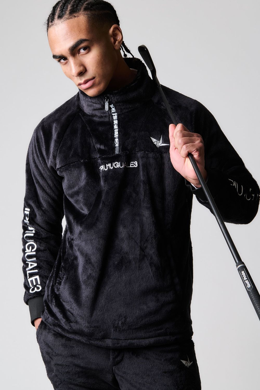 1PIU1UGUALE3 GOLF - RAISED HALFZIP SNEED / サークルロゴ マイクロ