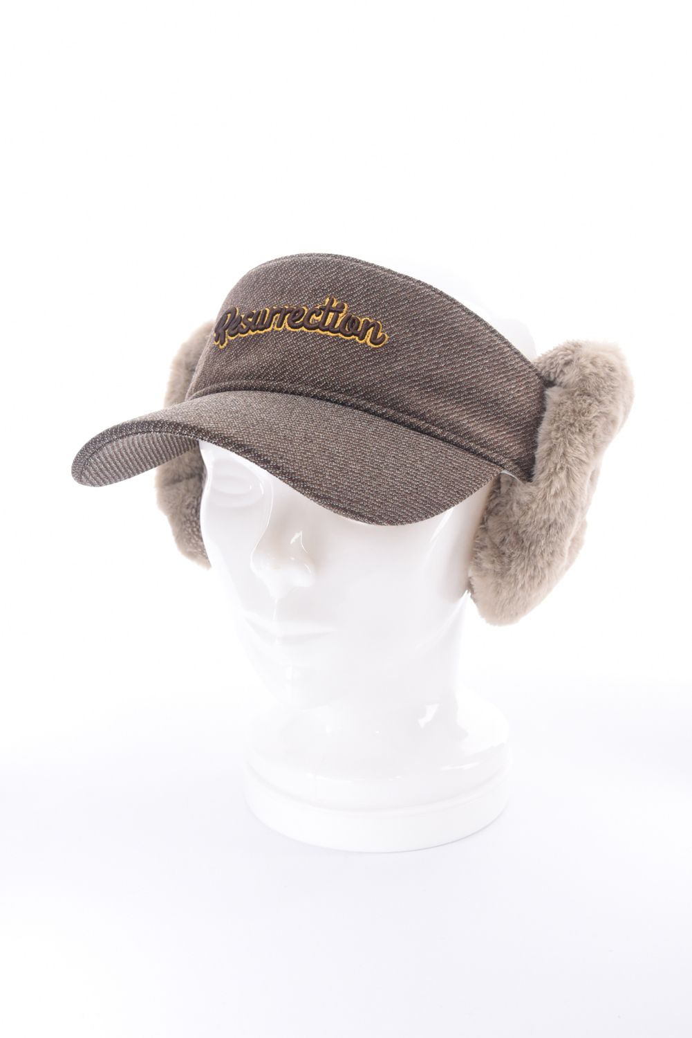 BOA EARMUFFS SUNVISOR / ボア イヤーマフ サンバイザー (キャメルブラウン)