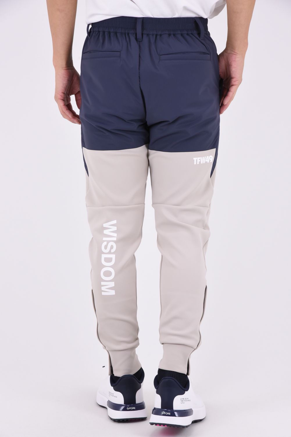 【26AW】 STRETCH HYBRID PANTS / ストレッチナイロン&ダンボールニット ロングパンツ (グレージュ/チャコール)