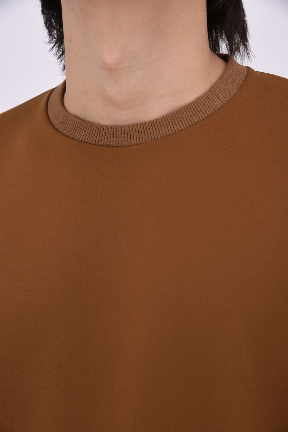 【26AW】 【ユニセックス対応】 JERSEY SWEATSHIRT / ダンボールニット バックプリント スウェットシャツ (ブラウン)