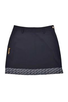【26SS】【レディース】 GM PRINT NARROW PLEATS SKIRT / GMプリント ナロープリーツ スカート (ブラック)*