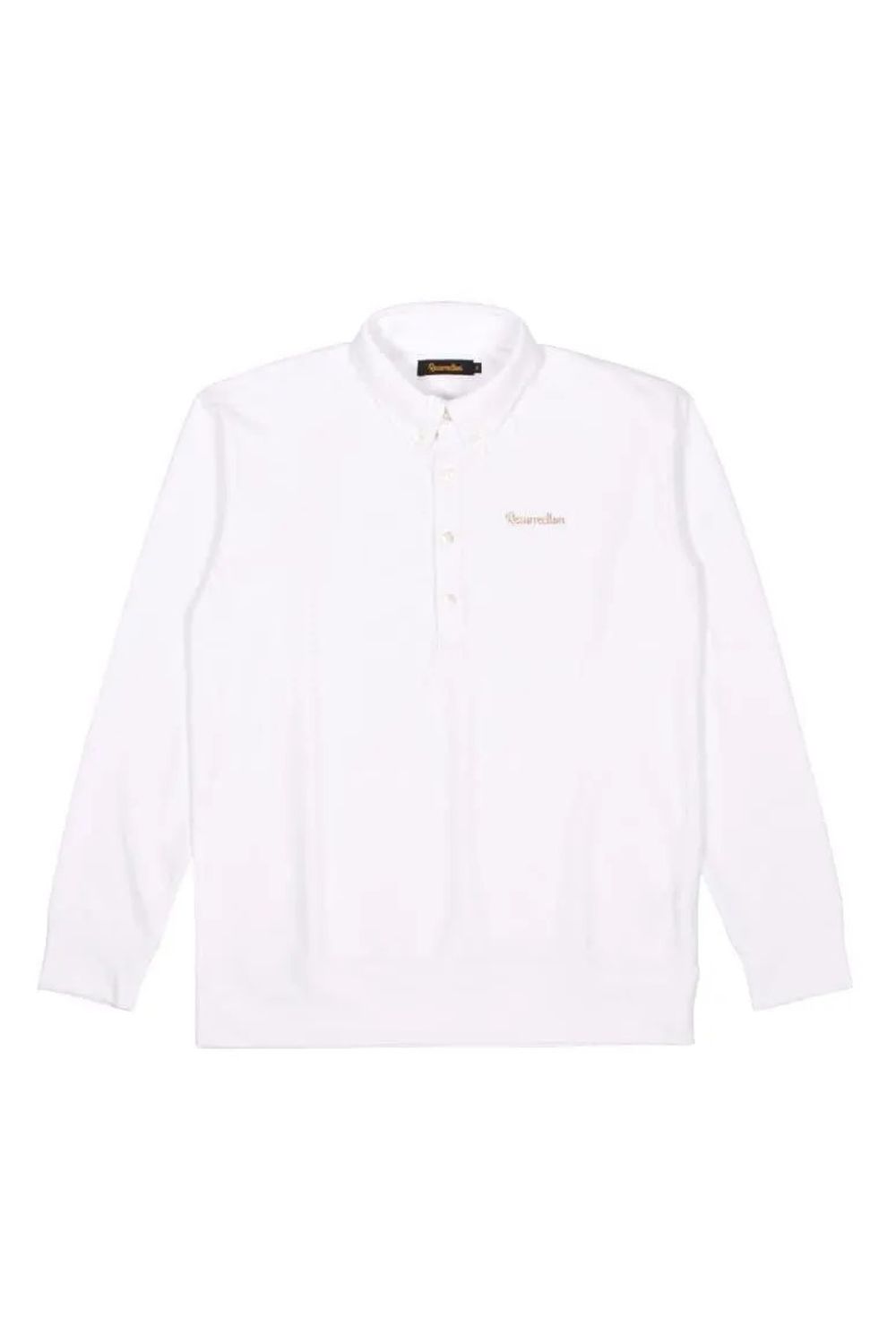 【26AW】 MENS GM JACQUARD POLO L/S / オリジナルテキスタイルジャガード 長袖 ボタンダウンポロシャツ (ホワイト)*