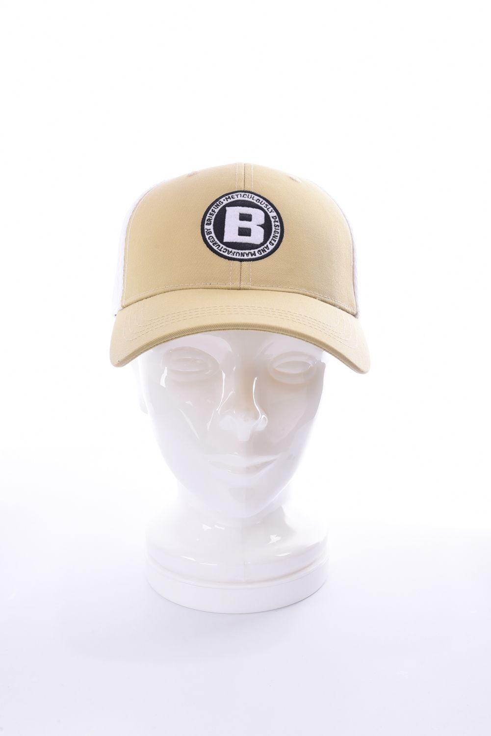 MENS MESH CAP FLEX FIT / サークルロゴ メッシュキャップ ベージュ