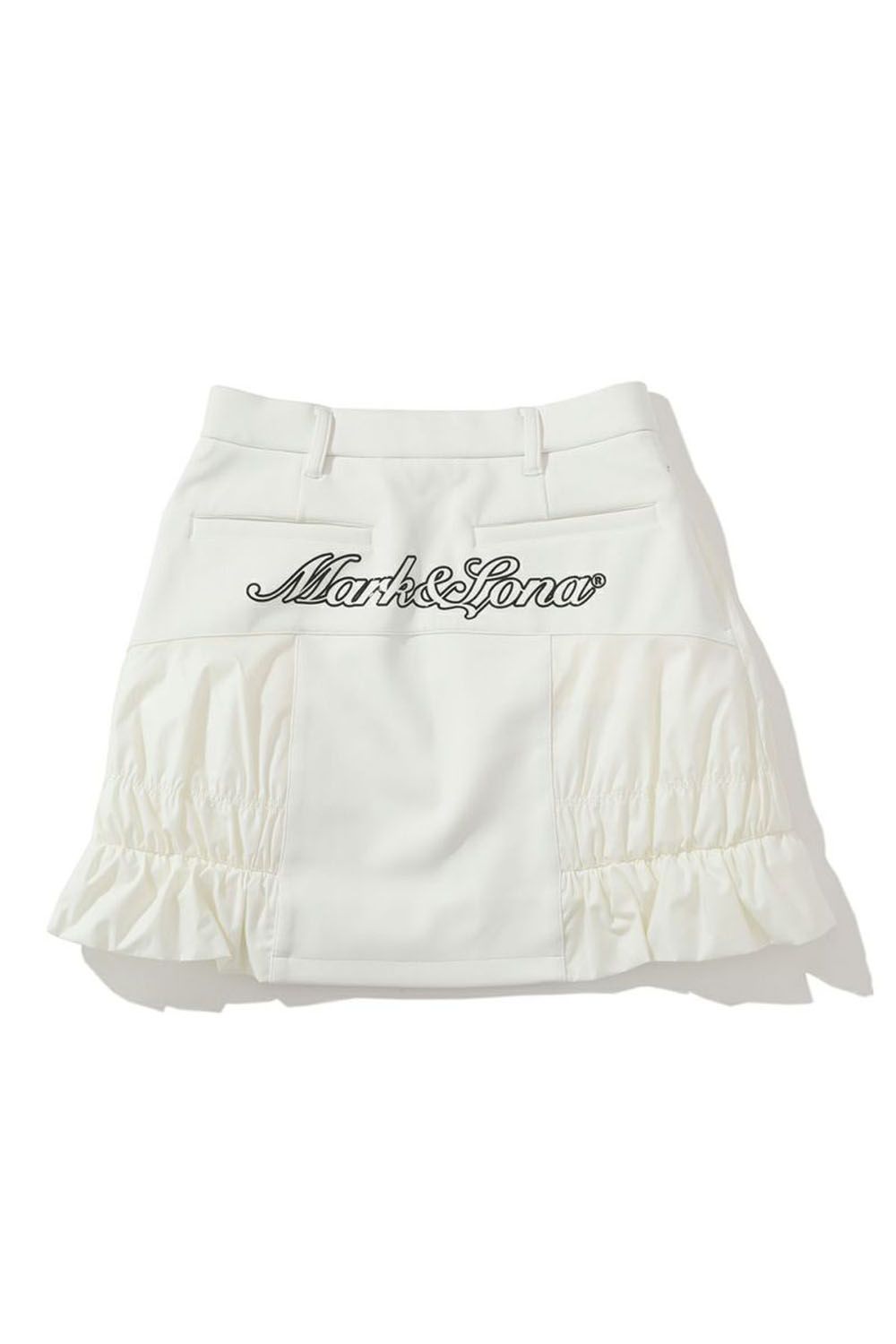 【レディース】 MELLEA PANEL QUILTED SKIRT / シャーリングデザイン ハイブリッド中綿スカート (ホワイト)
