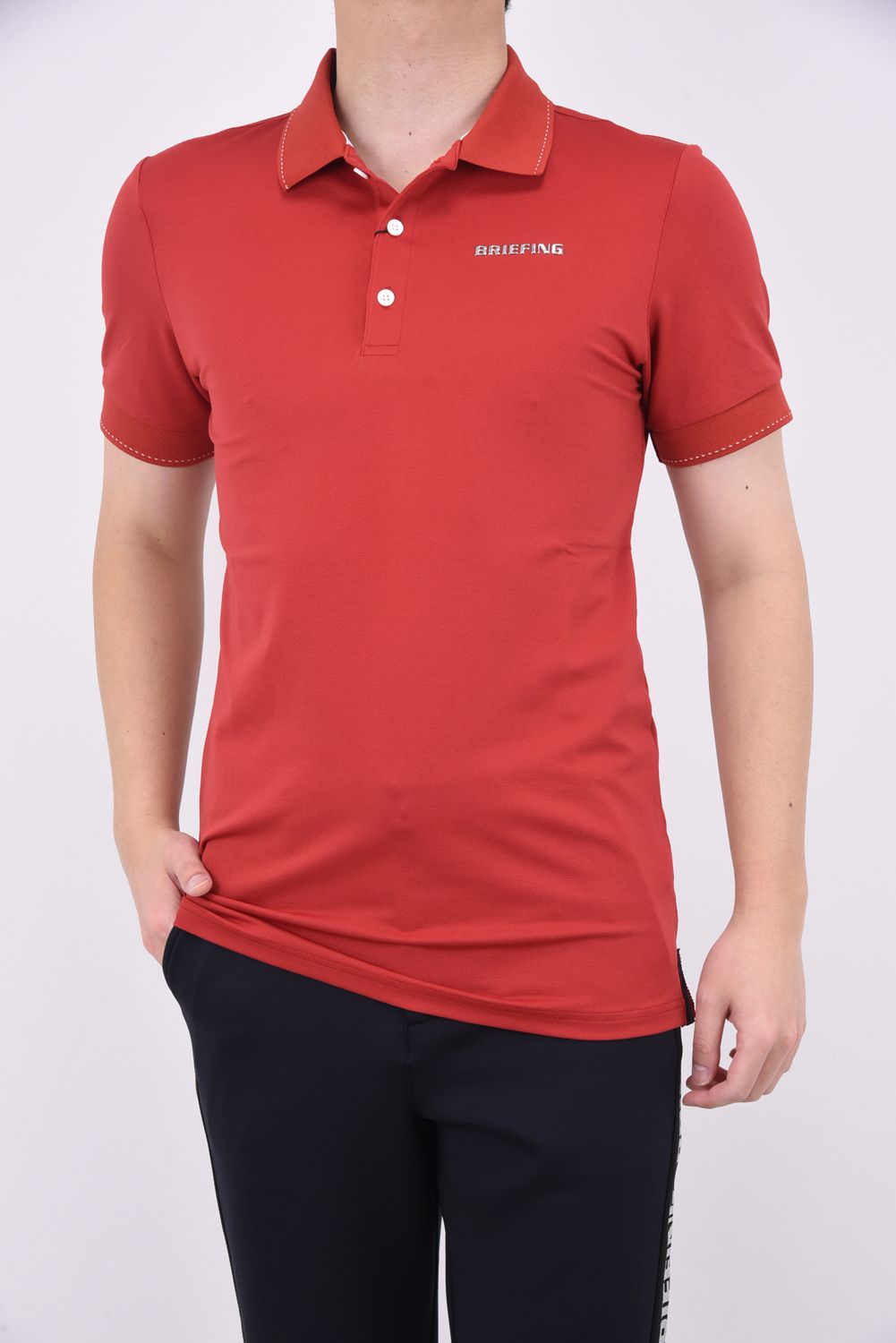 BRIEFING - MENS BASIC POLO / メタリックロゴ ベーシック ポロシャツ ...