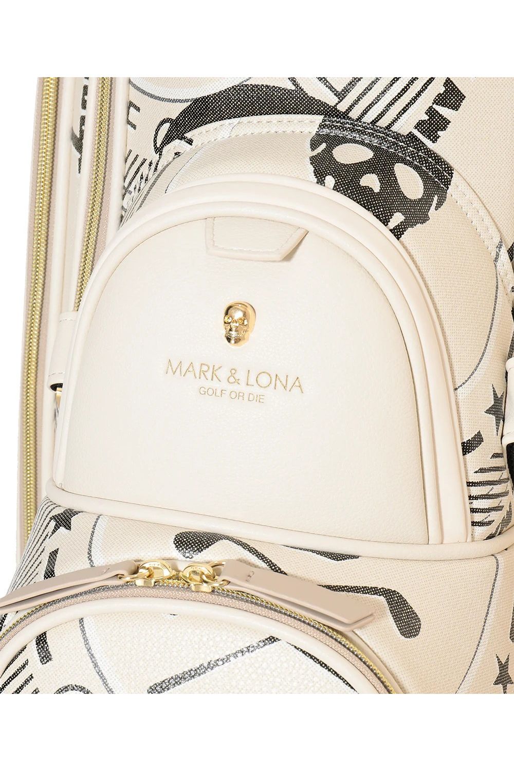 【26AW】 ATLAS SIGNATURE CADDY BAG / アイアンスカル シンセティックレザー カートタイプ キャディバッグ (アイボリー)