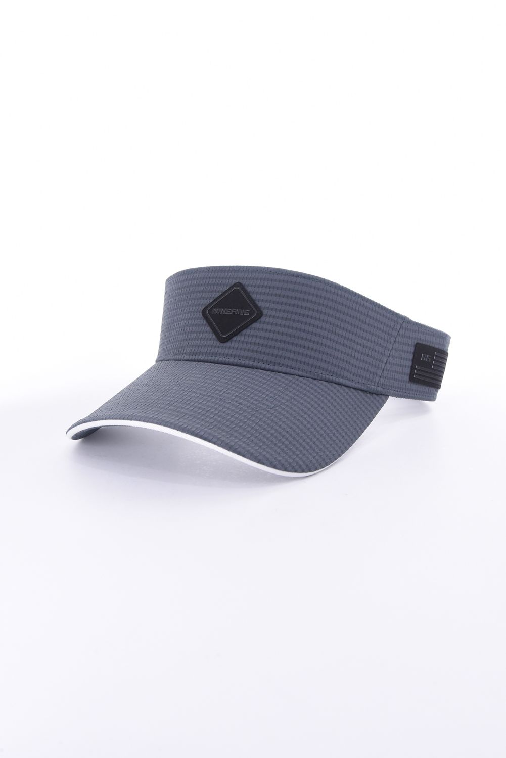【26SS】 MEN’S SEERSUCKER VISOR / シアサッカー ダイヤモンドロゴ サンバイザー (チャコール)