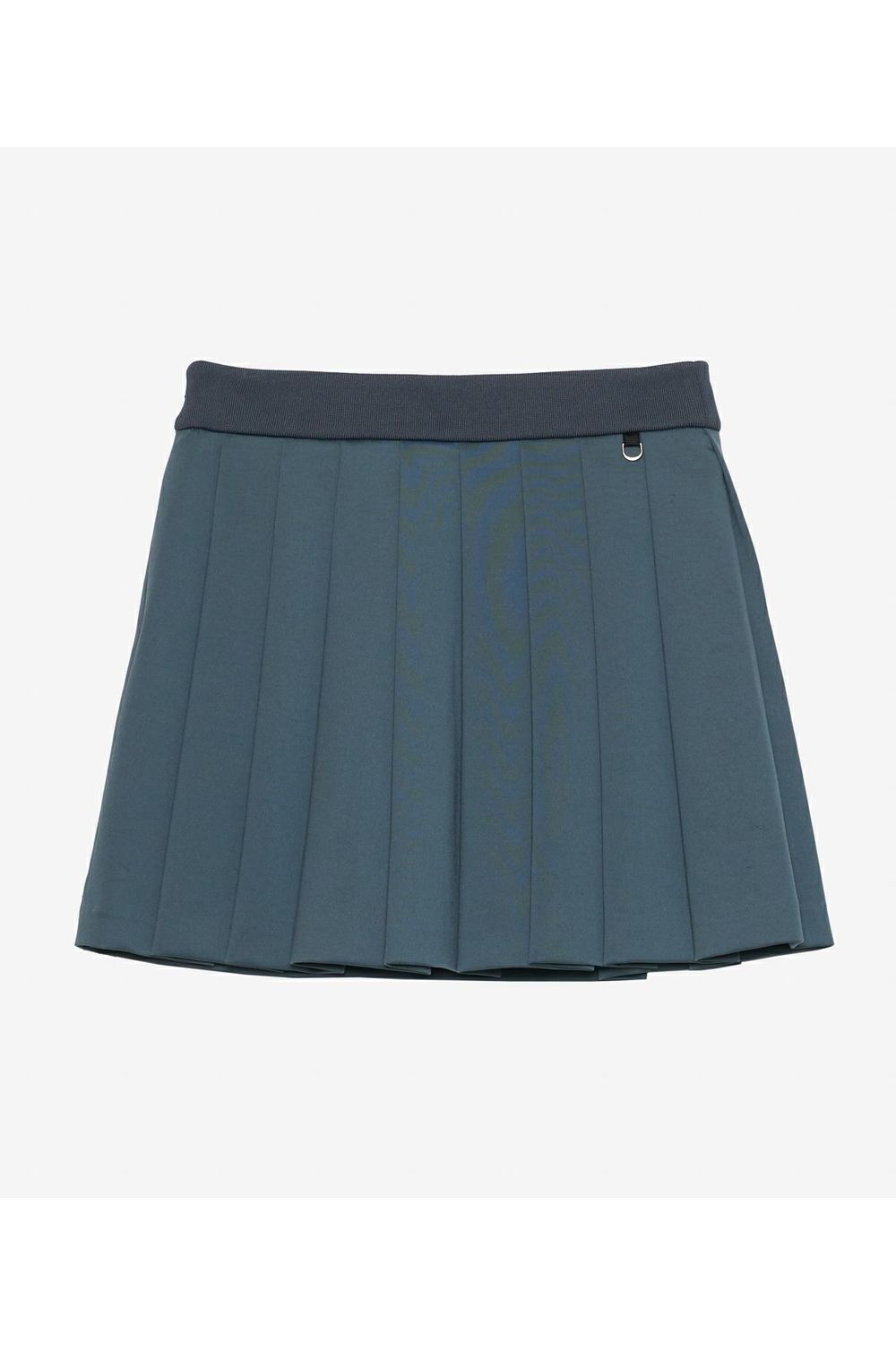 【25AW】【レディース】 WRAP PLEATED SKIRT / ダンボール素材 ウエストリブ バックプリーツスカート (ブルーグレー)