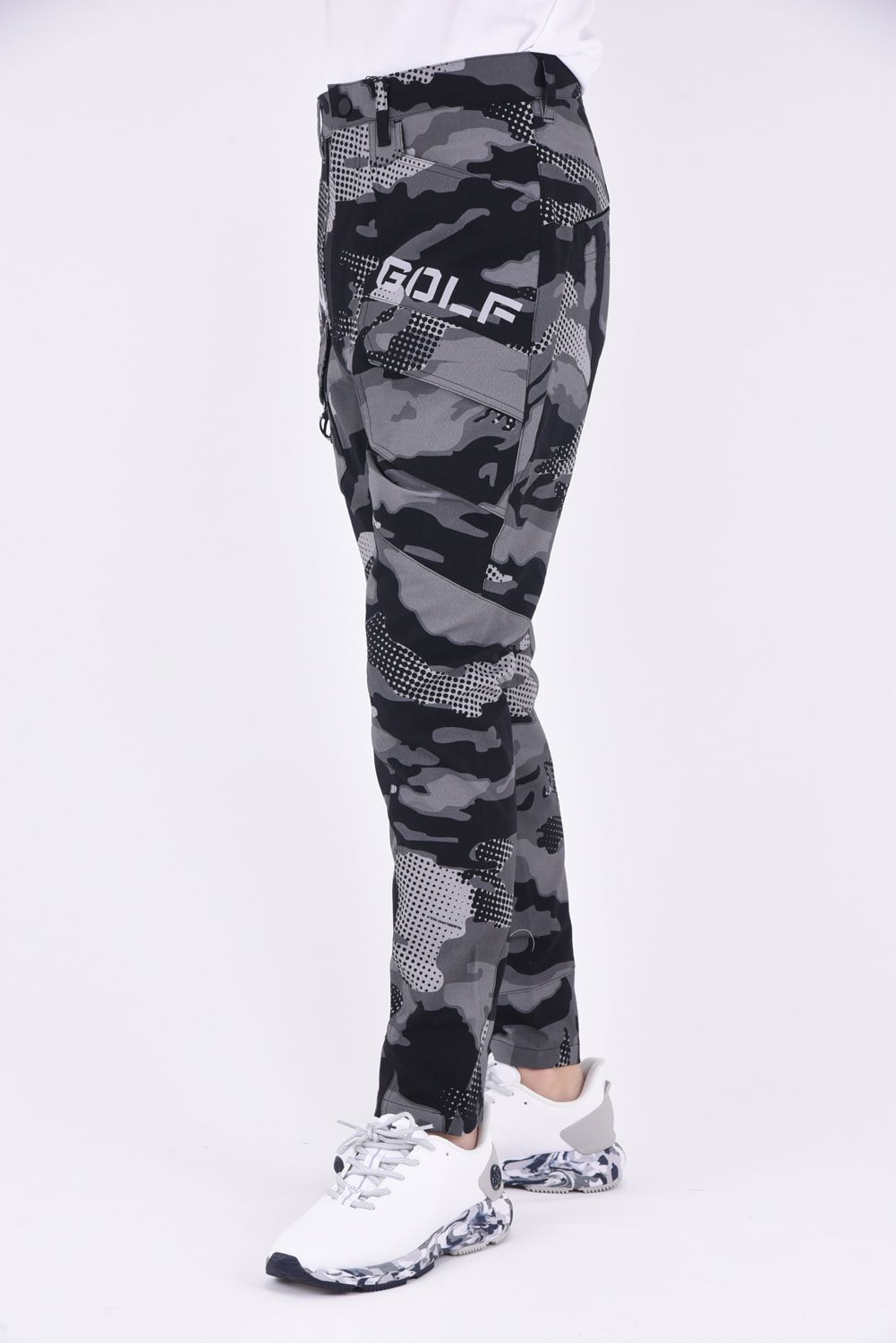 RUSSELUNO - CAMO JOGGER PANTS / ロゴ ドビー柄 ストレッチ