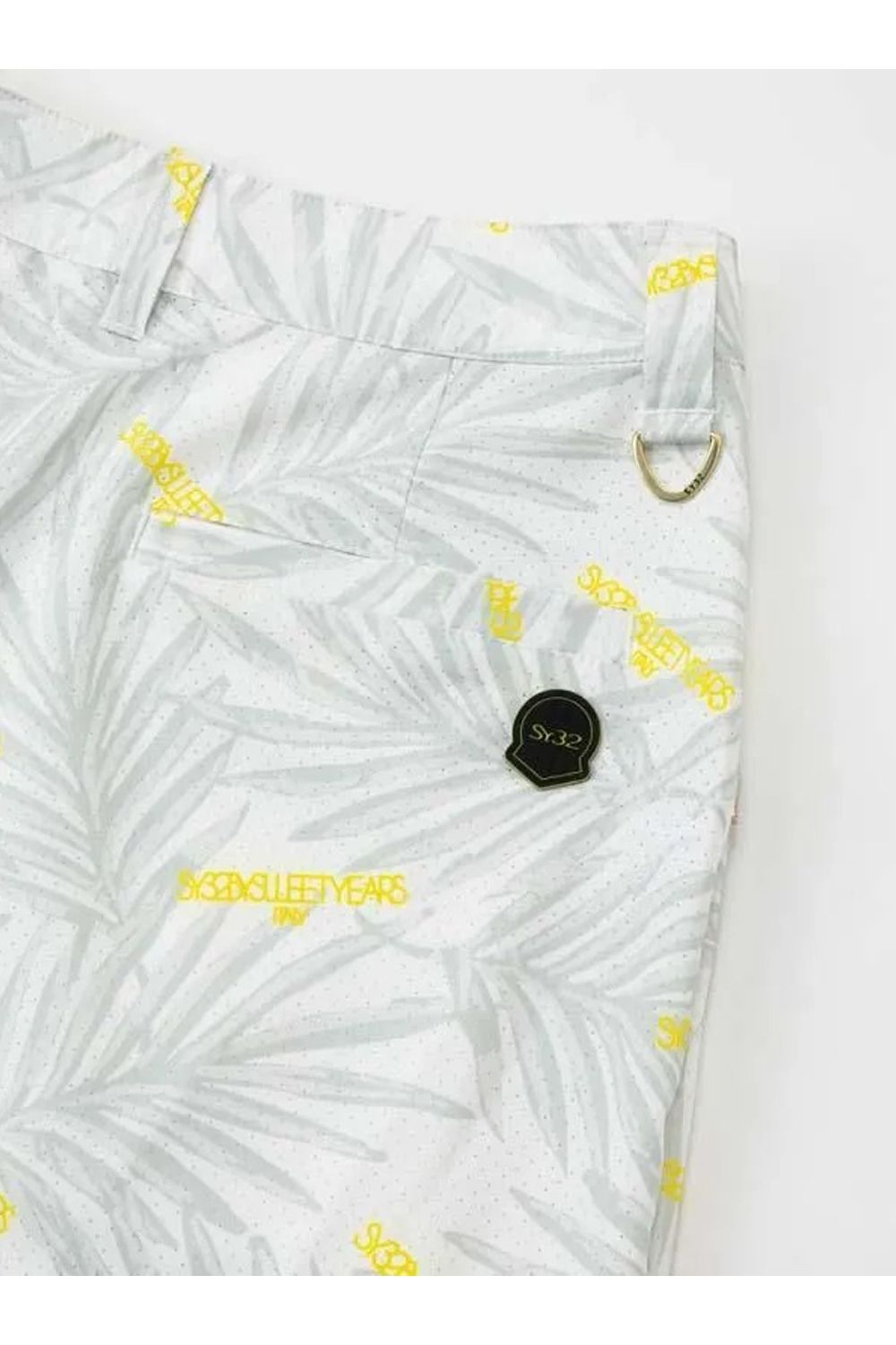 【26SS】【レディース】 PUNCHING GRAPHIC SKIRT / ボタニカルリーフ総柄 スカート (ライトグレー)*
