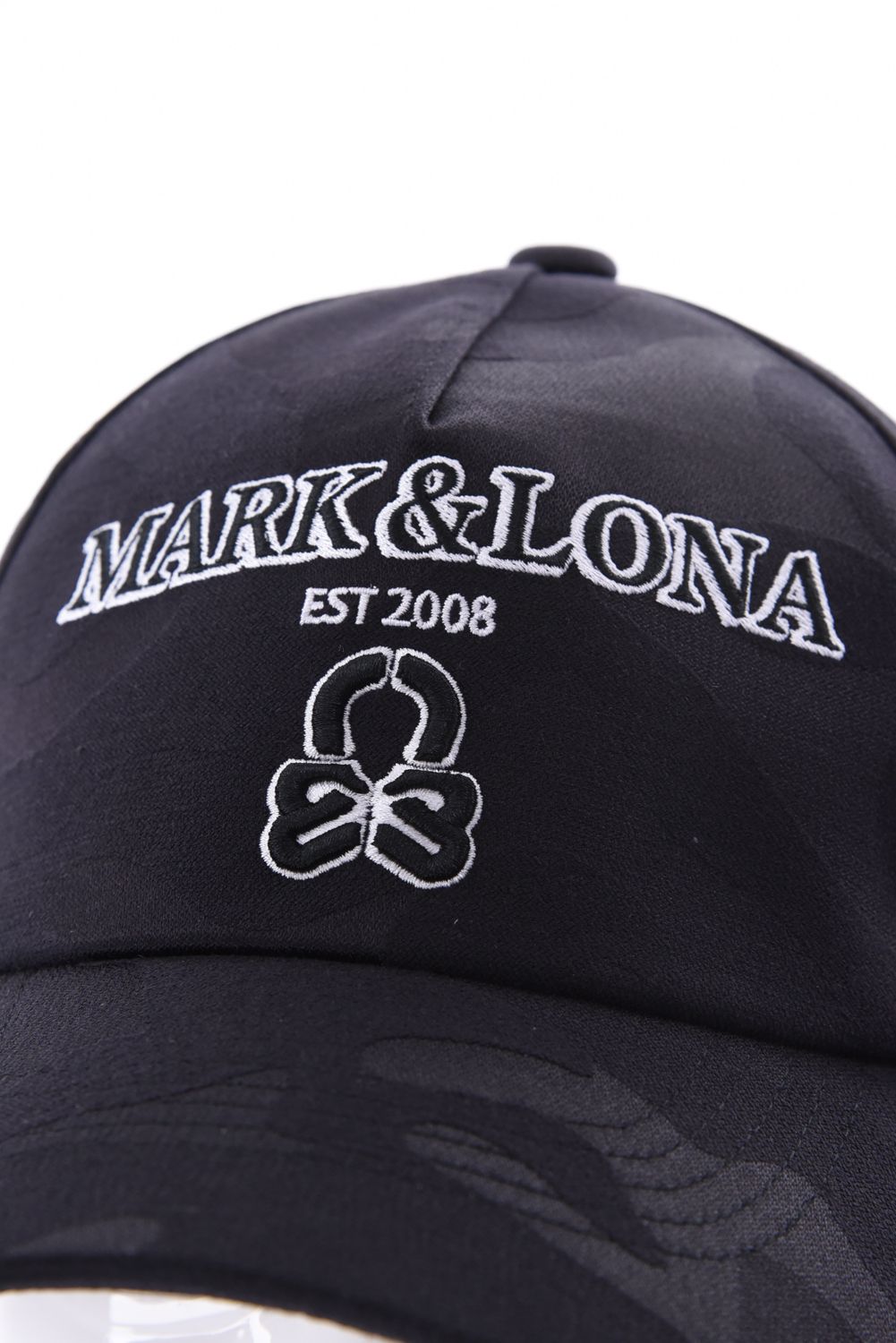 【26AW】 MERCURY CAMO STRETCH CAP / シグネチャーカモ ブランドロゴ刺繍 ストレッチキャップ (ブラック)
