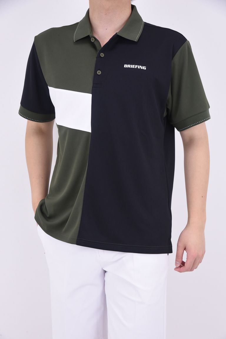 BRIEFING - MENS PATCHWORK POLO RELAXED FIT / パッチワーク ｜シャツ