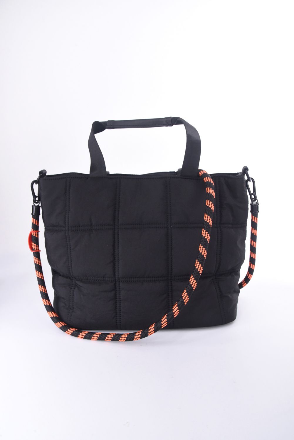 QUILT CART BAG / キルティング ロープショルダー付きカートバッグ (ブラック)