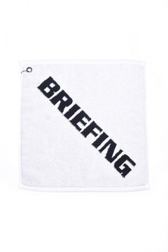 【プレゼント好適品】 LOGO WASH TOWEL BY HIPPOPOTAMUS / ブランドロゴ ループ付き スクエア型フェイスタオル (ホワイト)