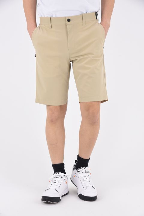 MENS LOGO ELASTIC SHORT PANTS / ロゴ エラスティック ショートパンツ (ベージュ)