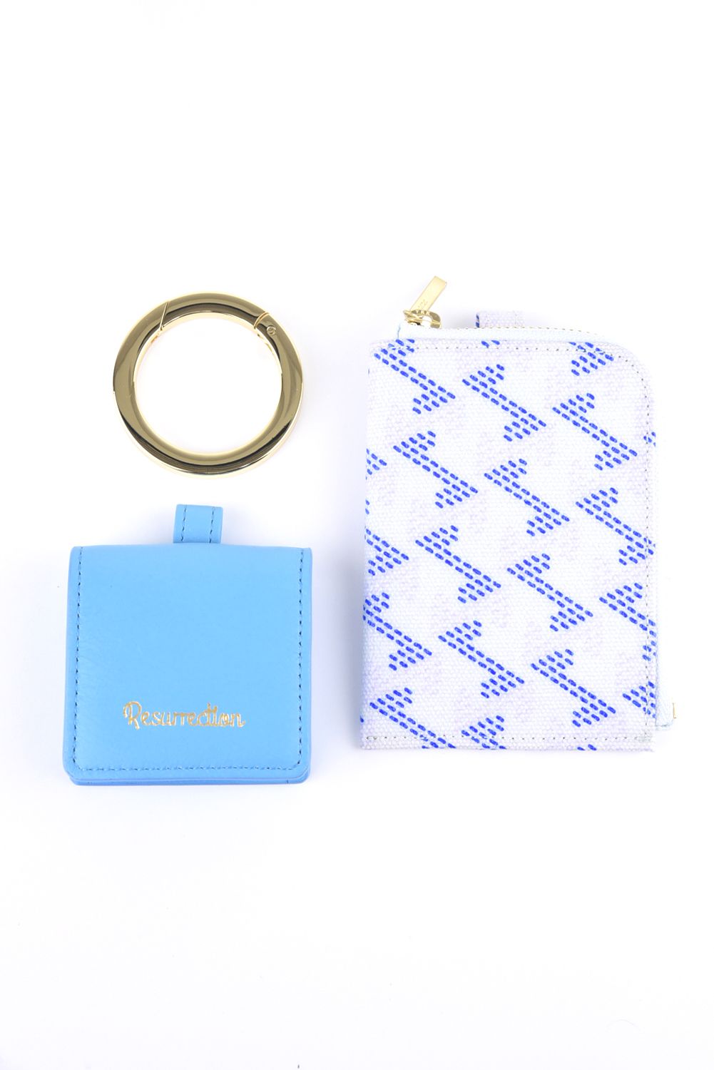 【プレゼント好適品】 Canary No.2 (カナリー) / ブランドオリジナルテキストスタイル マルチケース (アクア/ブルー)*