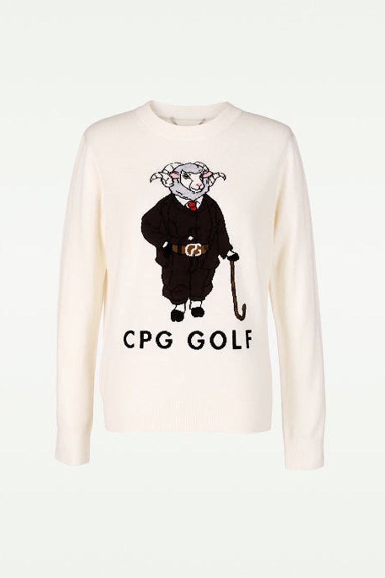 CPG GOLF - 【レディース】 羊グラフィックインターシャニットPO 