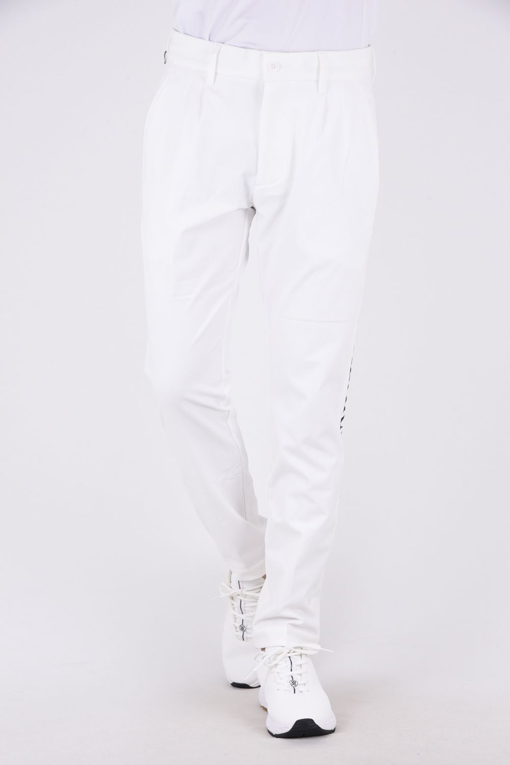 WINDPROOF LOGO SLACKS  / サイドロゴ 裏起毛スラックス オフホワイト