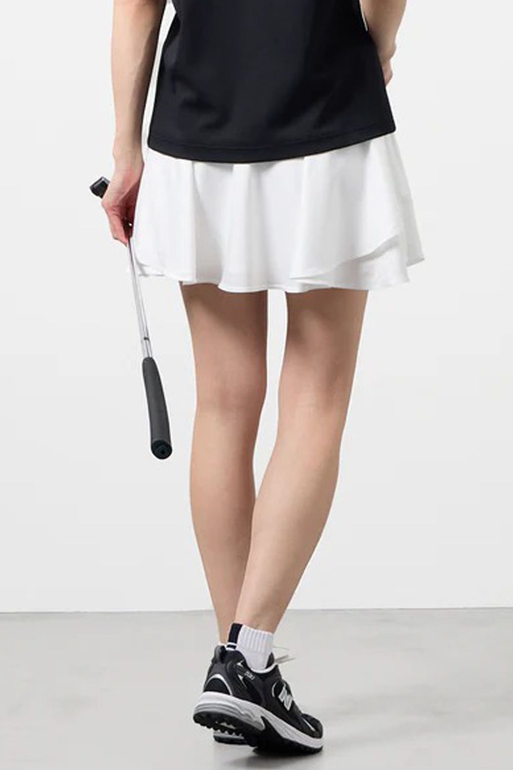 【26SS】【レディース】 DOUBLE-FACED DRAPED SKIRT / ダブルフェイスドレープスカート (ホワイト)