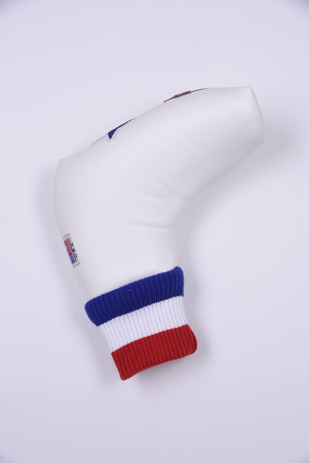 U-LEATHER PUTTER COVER / シンセティックレザー ワッペン ピンタイプ パターカバー (ニューポートホワイト)