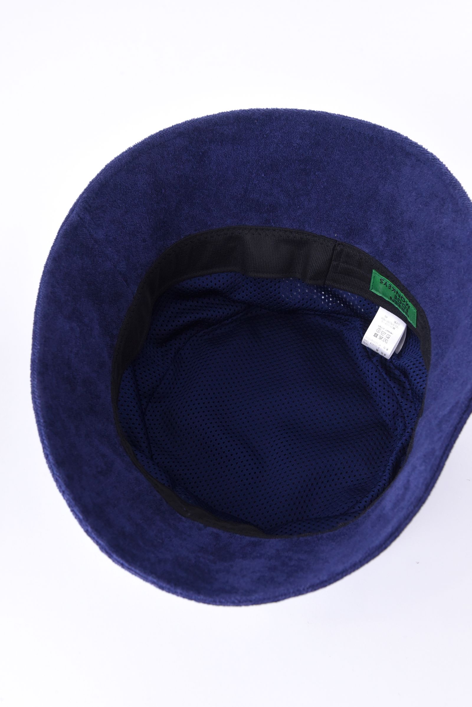 【26SS】 BUCKET HAT / パイル生地 ブランドロゴ刺繍 バケットハット (ネイビー)