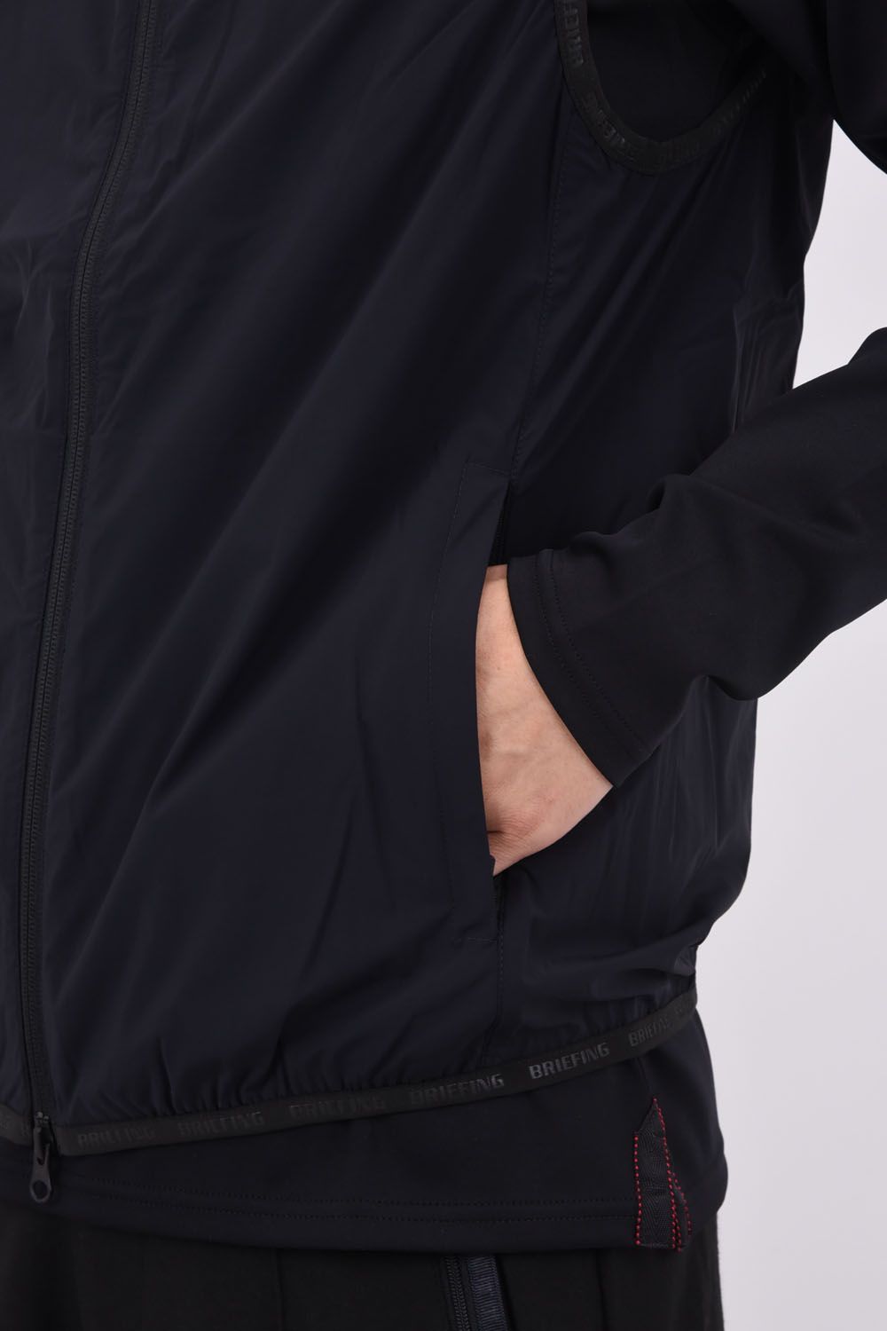 MEN'S WIND VEST / 4WAYストレッチ ジップアップベスト (ブラック)