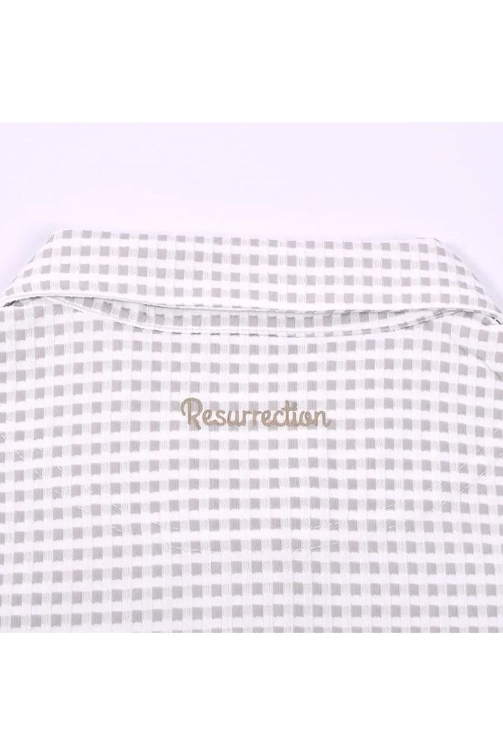 【26SS】【レディース】 GINGHAM CHECK SLEEVELESS POLO / ギンガムチェック ノースリーブ ポロシャツ (グレーベージュ)*