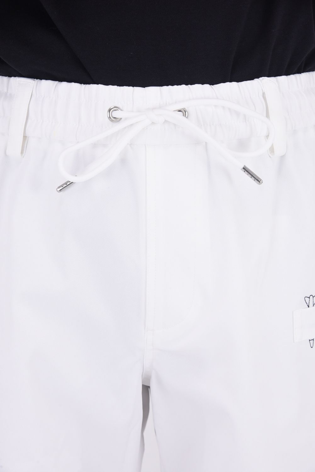 【26SS】 QUADRA PERFORMANCE TWILL GOLF SHORTS / ポリエステルツイル アイアンスカルロゴ刺繍 ショートパンツ (ホワイト)