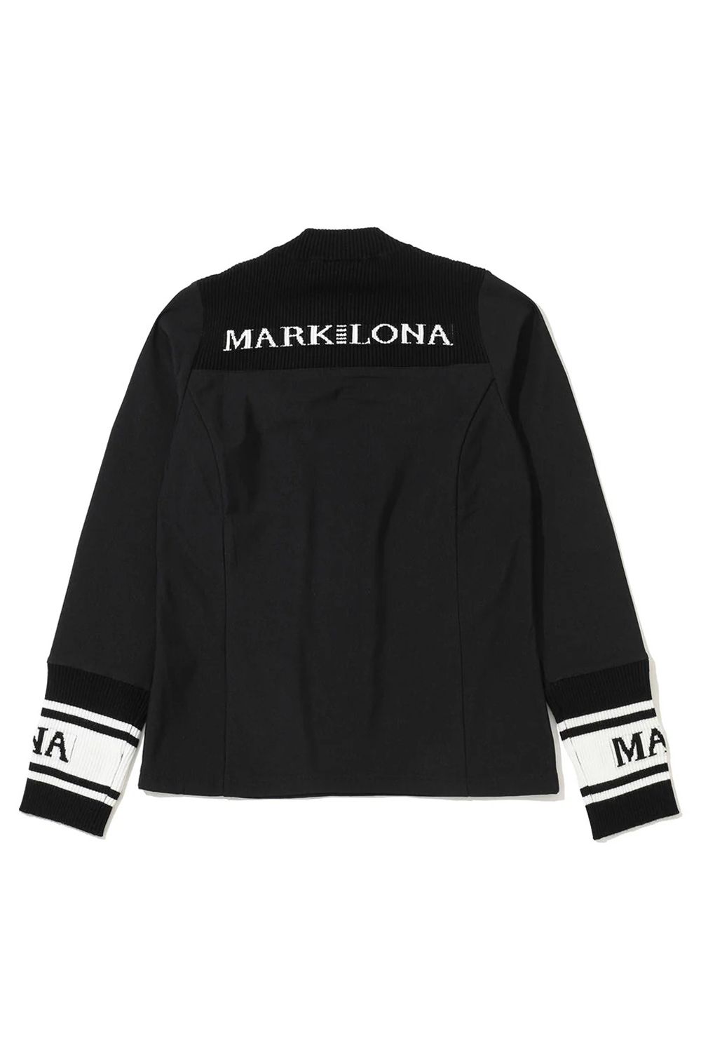 【2025AW】【レディース】【CODE COLLECTION】 HCQT / 異素材切り替え ハーフジップ モックネックインナー (ブラック)