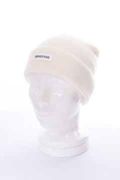 MENS WR WOOL BEANIE / ロゴ ニット  キャップ (ホワイト)
