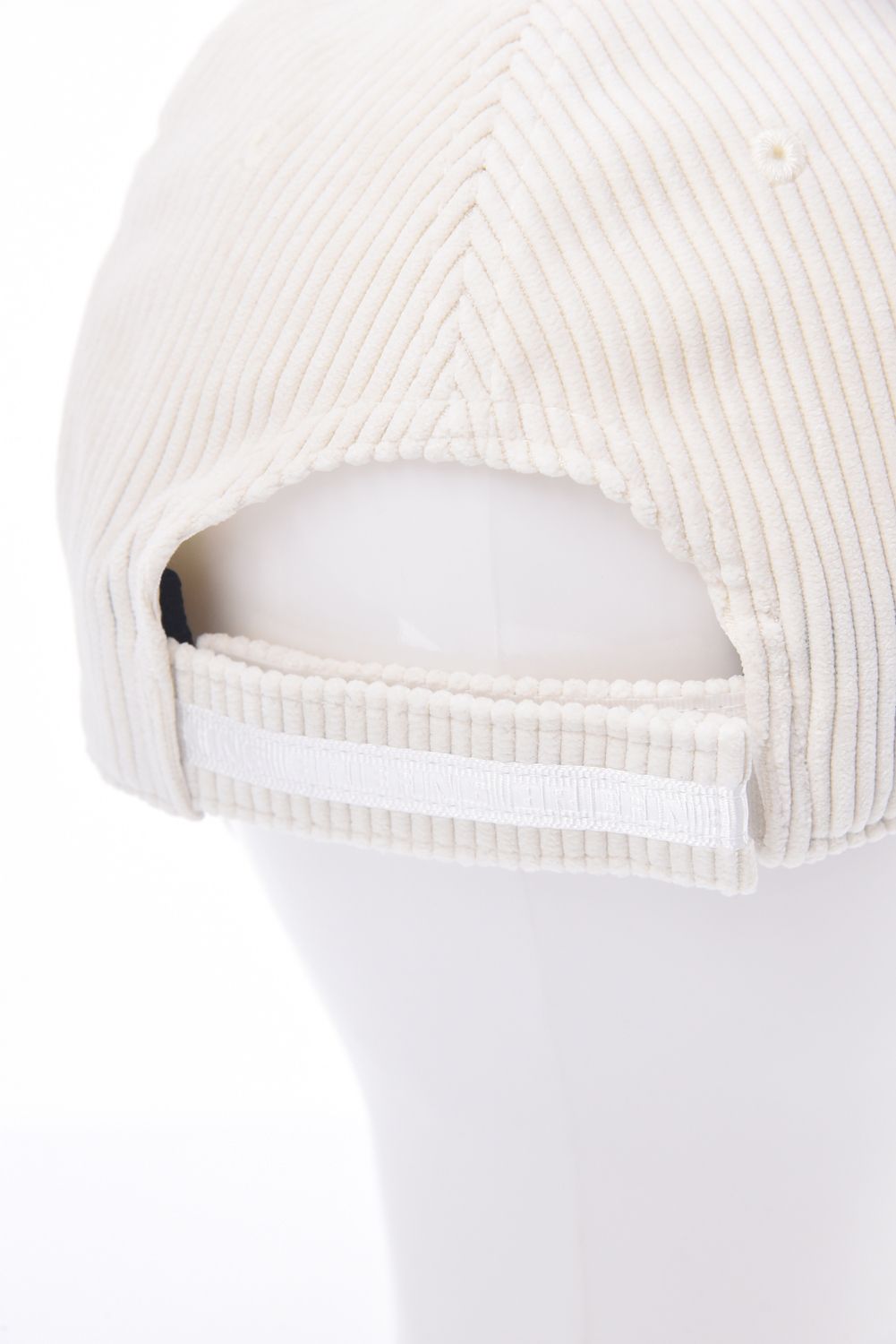 MEN'S CORDUROY CAP / ブランドロゴ刺繍 コーデュロイキャップ (アイボリー)