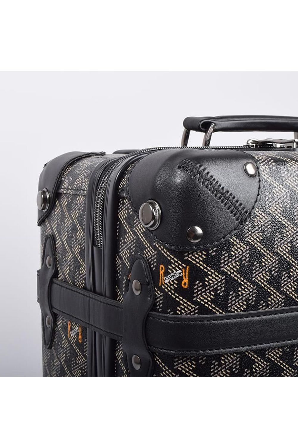 【銀行振込・代金引換不可】【返品・交換不可】 GALAPAGO No.2 (ガラパゴ) / ブランドオリジナルテキスタイル キャリーバッグ （ダークブラック）*