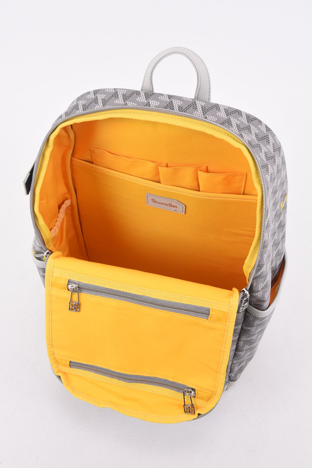 LARUS No.2 (ラルス) / ブランド オリジナルテキスタイル スリムタイプ バックパック (シルバーグレー)*