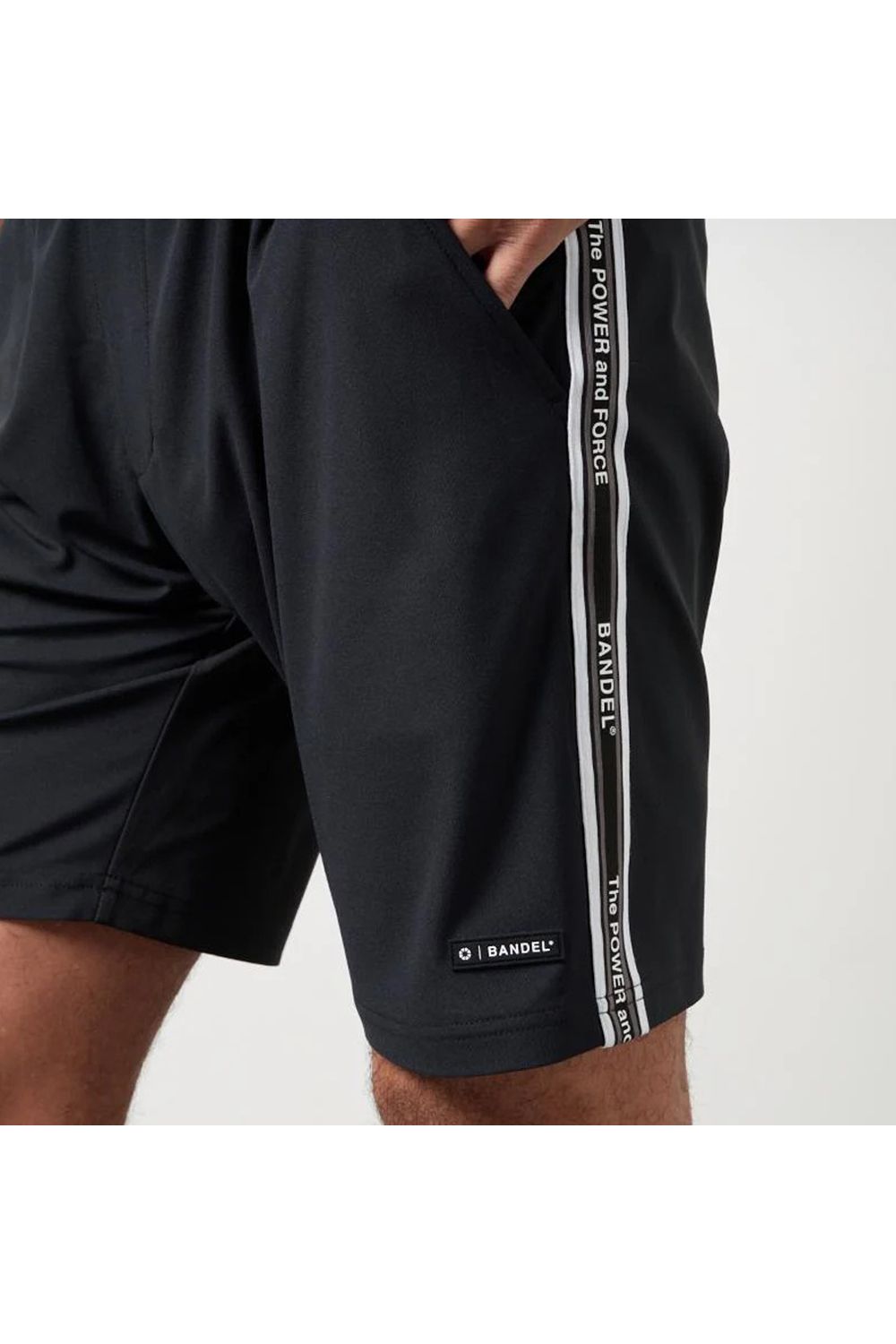 【26SS】 CONCEPT NOTES TAPING HALF PANTS / カノコ素材 デザインテープ ショートパンツ (ブラック)