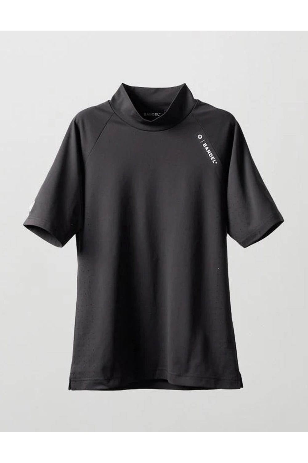 【26SS】 【レディース】 HEAT PUNCHING MOCK NECK / バックロゴ パンチング モックネックTシャツ (ブラック)