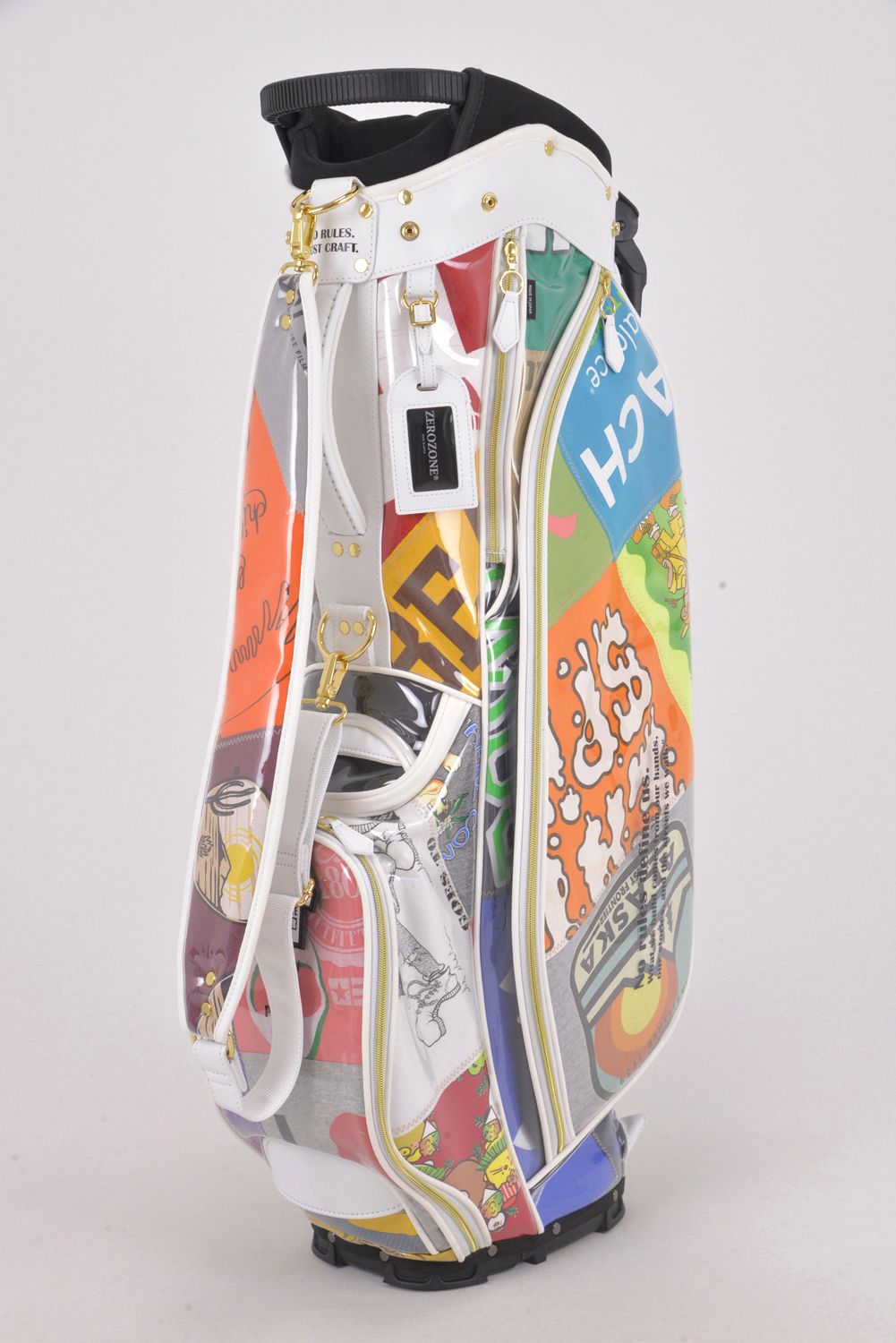 【2026 TOUMEI SERIES】【銀行振込・代金引換不可】【返品・交換不可】 ZZ26-CB01 / Tシャツリメイク パッチワーク スタンドタイプ キャディバッグ (マルチ)