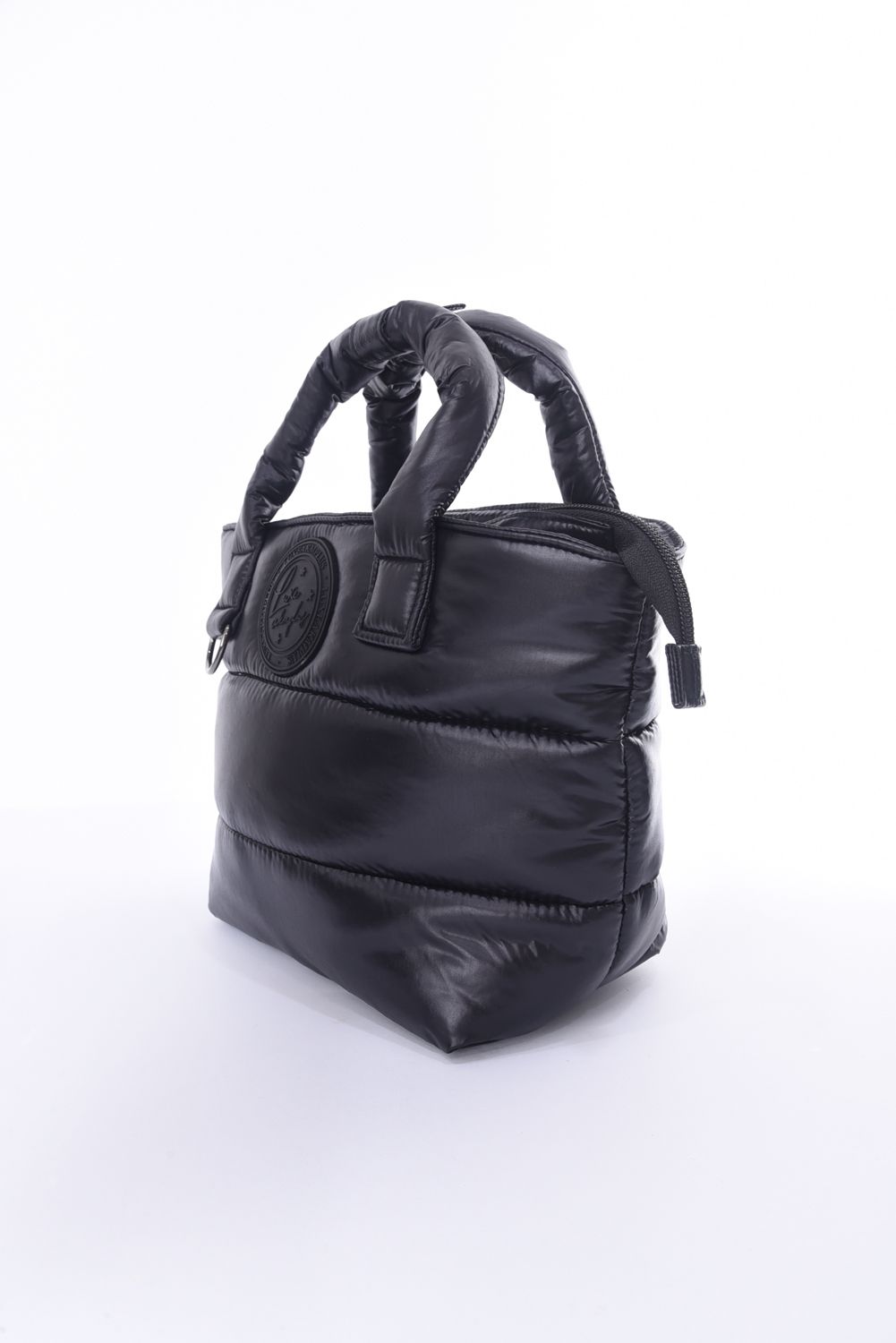 【プレゼント好適品】 BATTING MINI BAG / ロゴ ナイロン トートバッグ ブラック