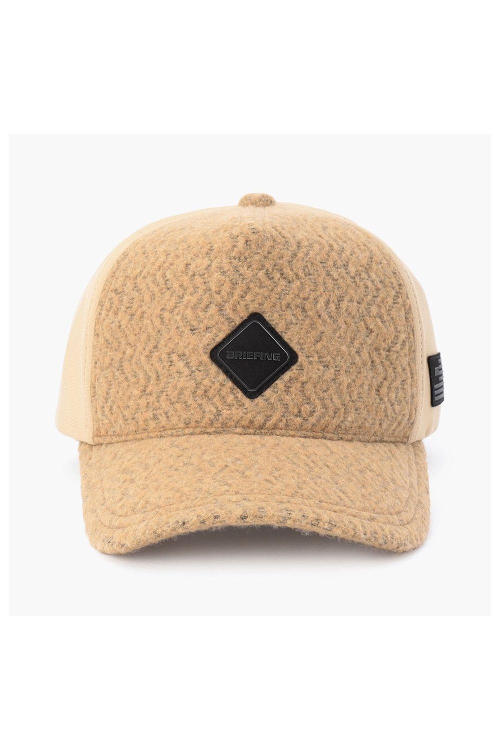 MEN’S WOOL BOA CAP / ウール混 ダイヤモンドロゴ ボアキャップ (ベージュ)