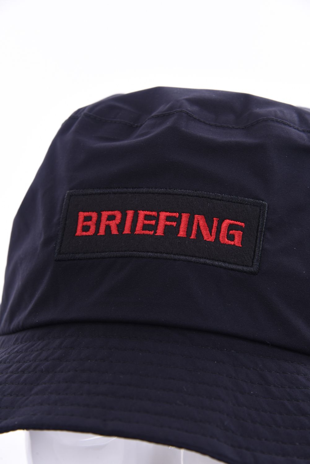 BRIEFING - MENS RAIN HAT / 刺繍ロゴ サファリハット ブラック