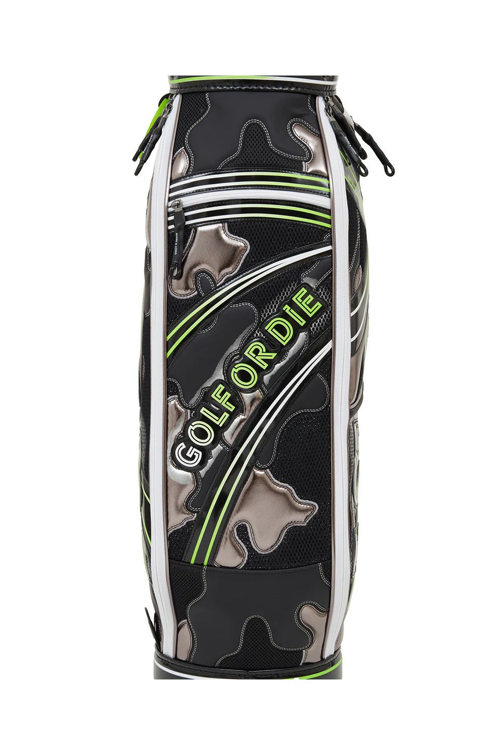 【26SS】【銀行振込・代金引換不可】【返品・交換不可】 NITRO CAMO PANELED CADDIE BAG / メッシュ生地 マルチカラー パッチワーク カートタイプ キャディバッグ (ブラック)