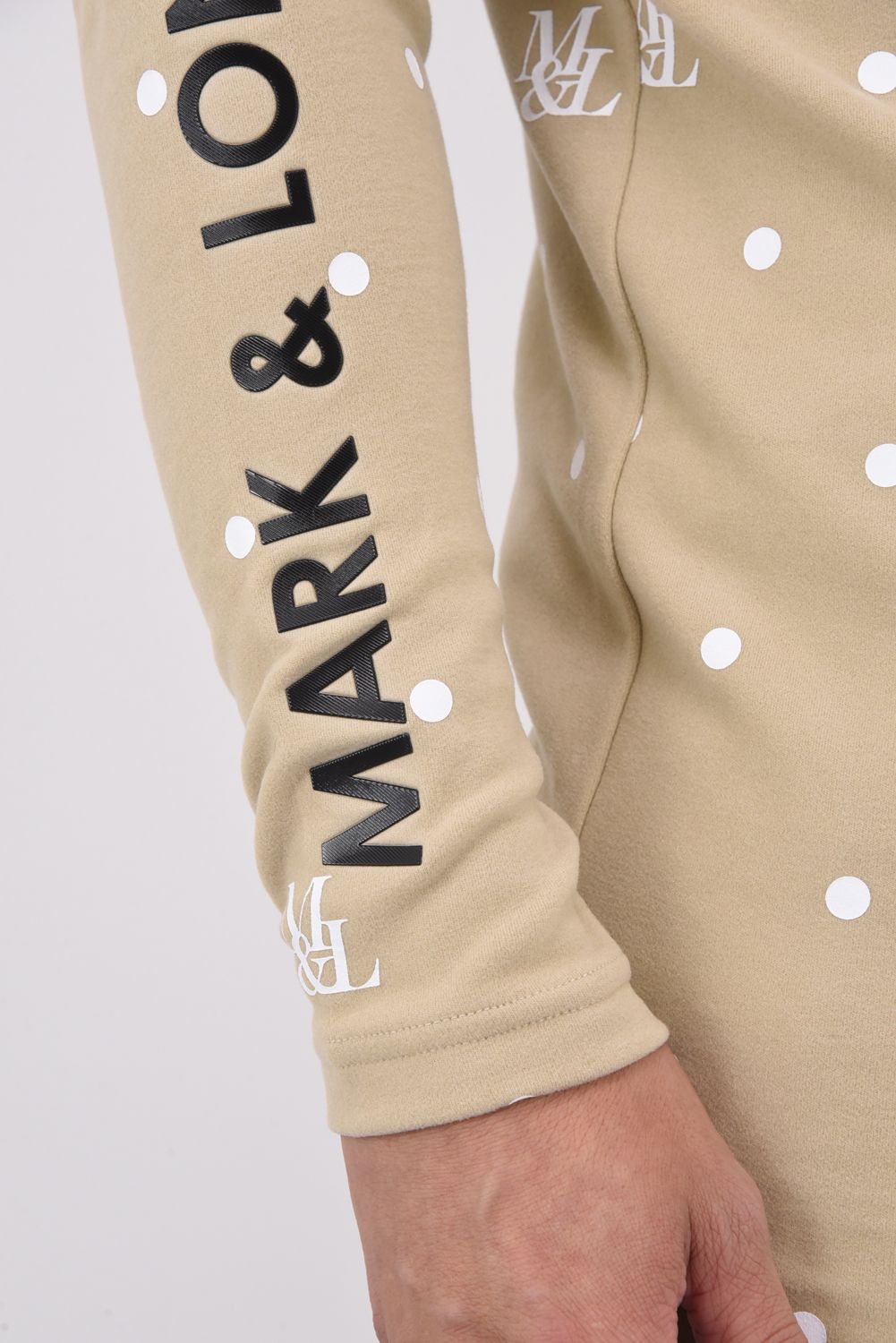 【2025AW】 D●T MOCK NECK LAYER / ドットパターン サークルスカル モックネックインナー (ベージュ)