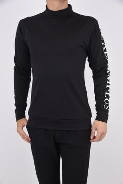 BACK BIG LOGO HIGH NECK T-SHIRTS / バックロゴモックネックTシャツ ブラック