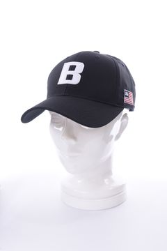 MENS INITIAL CAP / イニシャルワッペン キャップ ブラック