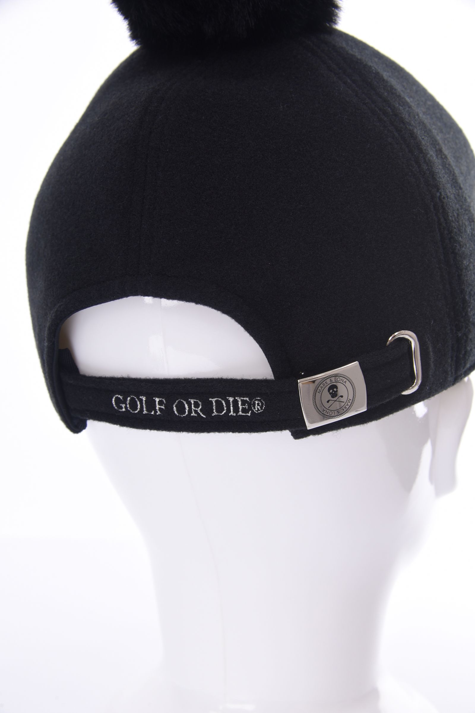 【レディース】ATLANTRIS SPARKLE POM CAP / エコファー梵天 キャップ (ブラック)