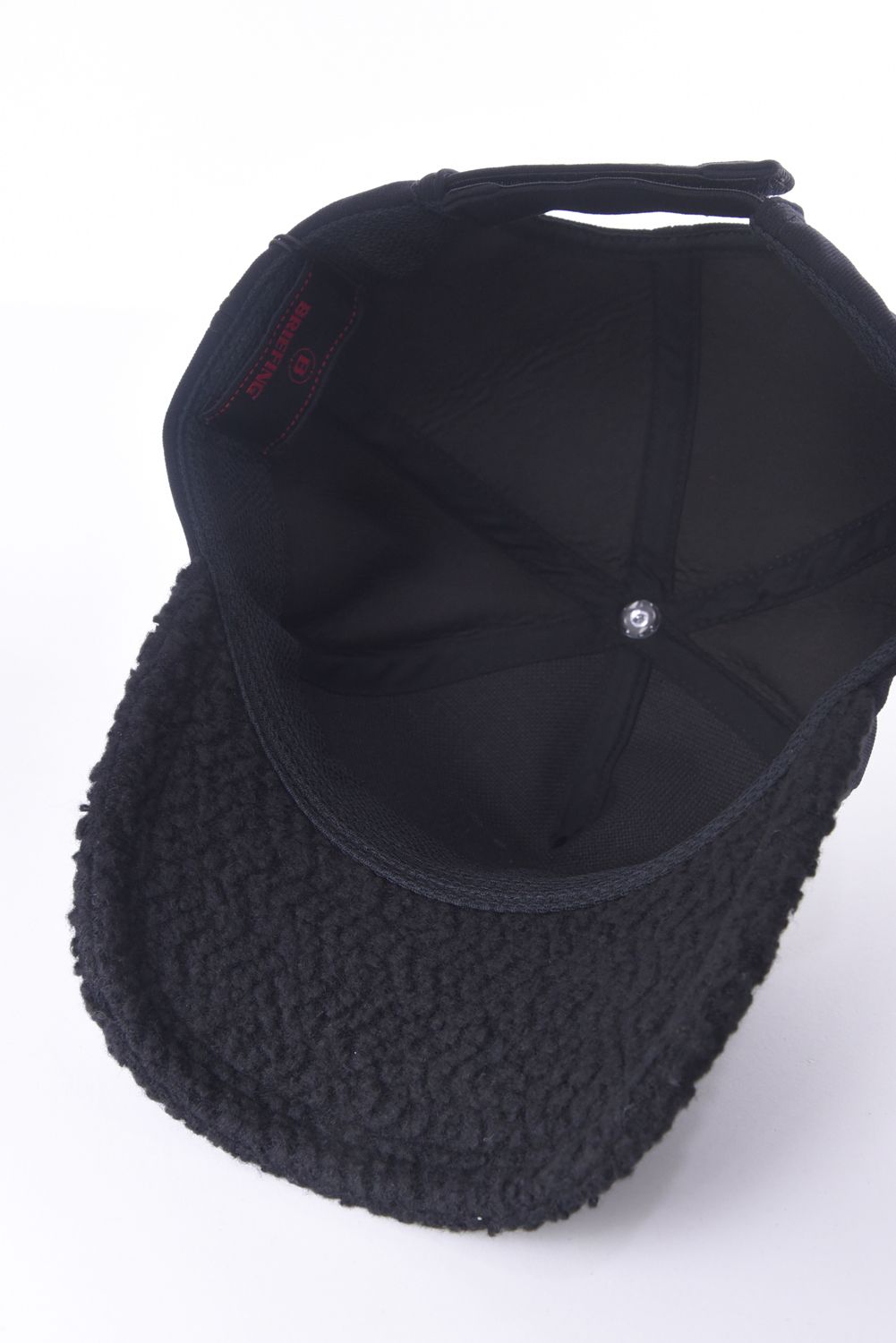 MEN’S WOOL BOA CAP / ウール混 ダイヤモンドロゴ ボアキャップ (ブラック)