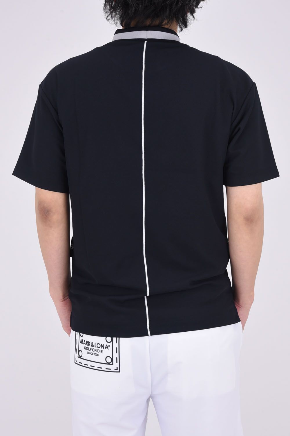 NERVE MOCK TEE / ドライタッチ モックネックTシャツ (ブラックネック)