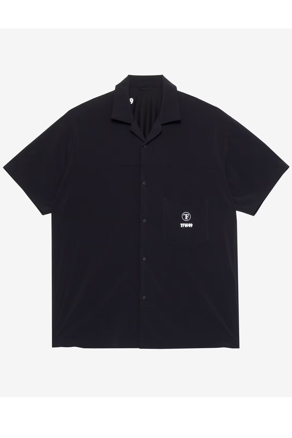 【26SS】 COMBINATION OPEN COLLAR SHIRT / 異素材切り替え オープンカラーシャツ (ブラック)
