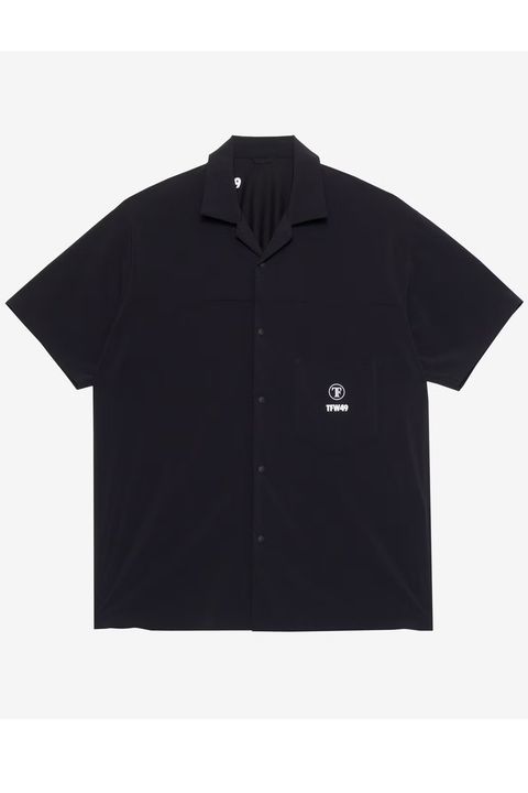 【26SS】 COMBINATION OPEN COLLAR SHIRT / 異素材切り替え オープンカラーシャツ (ブラック)